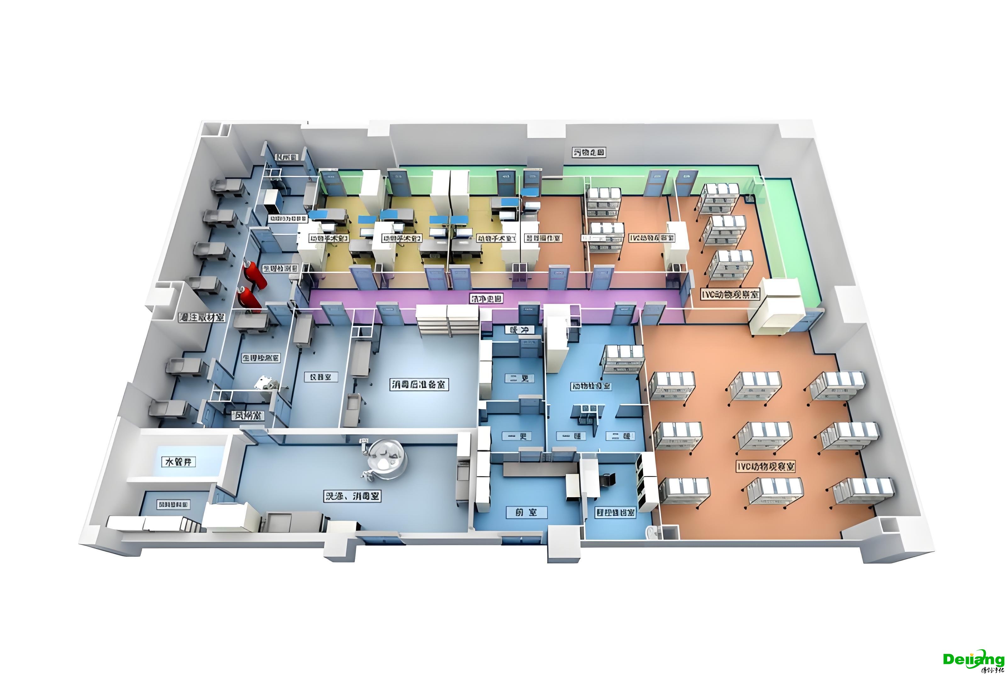 動物實驗室功能區(qū)布局圖